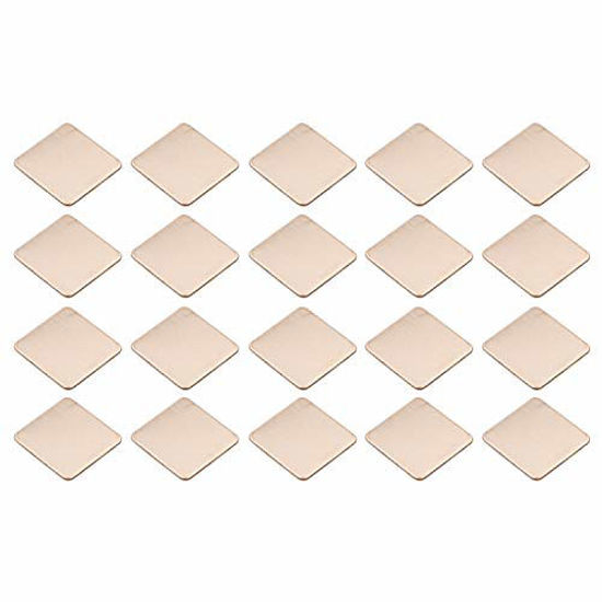 Picture of JIUWU IC Chipset GPU CPU Thermal Heatsink Copper Pad Shim Size 20 x 20 x 0.8mm Pack of 20