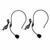 Picture of AUEAR 2 Pack Headset Microphone Flexible Wired Boom Standard 3.5mm Connector Jack Black for Belt Pack Mic Systems Computer