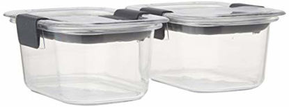 Picture of Rubbermaid Brilliance Food Storage Container, Small, 1.3 Cup, Clear, 2-Pack