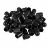 Picture of uxcell 50pcs Rubber End Caps 8.5mm ID Vinyl Round Tube Bolt Cap Cover Thread Protectors Black