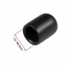 Picture of uxcell 50pcs Rubber End Caps 8.5mm ID Vinyl Round Tube Bolt Cap Cover Thread Protectors Black