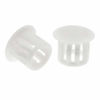 Picture of Suiwotin 60PCS 10mm (3/8") White Hole Plugs Plastic Flush Type Hole Plugs Snap in Locking Hole Tube, Furniture Fencing Post Pipe Insert End Caps (White)