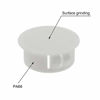 Picture of Suiwotin 60PCS 10mm (3/8") White Hole Plugs Plastic Flush Type Hole Plugs Snap in Locking Hole Tube, Furniture Fencing Post Pipe Insert End Caps (White)