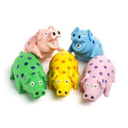 Picture of Multipet International 61006 9 in. Assorted Polka Dot Pig Dog Toy