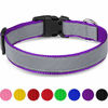 Picture of Taglory Reflective Adjustable Dog Collar, Quick Release Buckle, Pet Training Collars for Medium Dogs, Purple