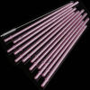 Picture of DAKOUFISH BPA-Free 12 Piece 9 Inch Reusable Clear Plastic Glitter Sparkle Drinking Straw Plus one Cleaning Brush (Pink,9inch)