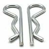 Picture of M6 X 120 Stainless Steel Cotter Pin Hairpin Silver R Shape Spring Retaining Clip for for Fixing Objects (2 Pack)