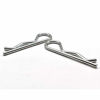 Picture of M6 X 120 Stainless Steel Cotter Pin Hairpin Silver R Shape Spring Retaining Clip for for Fixing Objects (2 Pack)