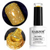 Picture of Glitter Gel Nail Polish, Gold Diamond Gel Polish Spark Shiny Gel Nail Art Soak Off UV LED Lacquer Gel Nail Starter Manicure Salon DIY at Home RAR82