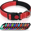 Picture of Taglory Reflective Dog Collar with Safety Locking Buckle, Adjustable Nylon Pet Collars for Extra Large Dogs, Red