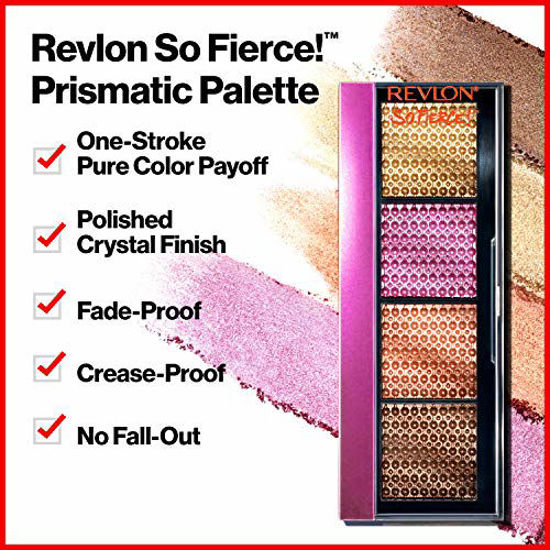 Picture of REVLON So Fierce! Prismatic Eyeshadow Palette, Creamy Pigmented Eye Makeup in Blendable Matte & Pearl Finishes, 962 Fully Loaded, 0.21 oz.