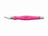 Picture of Excel Blades Fit Grip Knife - Ultra Sharp Knife with Carbon Steel Angled Edge Blade and Contoured Rubberized Grip - Light Duty Cutting Tool for Precision Cutting and Trimming - Pink