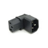 Picture of CY IEC Male C14 to 90 Degree Down Right Angled IEC Female C13 Power Extension Adapter