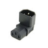 Picture of CY IEC Male C14 to 90 Degree Down Right Angled IEC Female C13 Power Extension Adapter