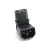 Picture of CY IEC Male C14 to 90 Degree Down Right Angled IEC Female C13 Power Extension Adapter