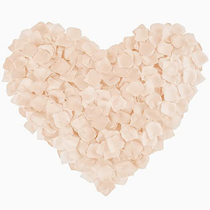 Picture of Neo LOONS 1000 Pcs Artificial Silk Rose Petals Decoration Wedding Party Color Blush