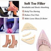 Picture of Shoe Fillers, Adjustable Toe Inserts for Shoes, 4 Pairs Shoe Fitters for Loose Shoes, Black and Beige