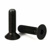 Picture of M3-0.5 x 8mm Flat Head Socket Cap Screws, Alloy Steel Class 10.9 Black Oxide, DIN 7991, Fully Threaded, 100 PCS