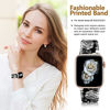 Picture of IKANFI Bands Compatible with Apple Watch Band 38mm 40mm 41mm 42mm 44mm 45mm for Women Men Silicone Floral Pattern Printed Band Strap for iWatch Band SE Series 7 6 5 4 3 2 1 Wristband