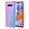 Picture of Osophter for LG Stylo 6 Case Clear Transparent Reinforced Corners TPU Shock-Absorption Flexible Cell Phone Cover for LG Stylo 6(Purple-Blue)