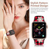 Picture of Sport Band Compatible with Apple Watch Bands 38mm 40mm 41mm 42mm 44mm 45mm for Women Men,Floral Silicone Printed Fadeless Pattern Strap Band for iWatch Series 3, Series 5,Series 6,Series 4,Series 7