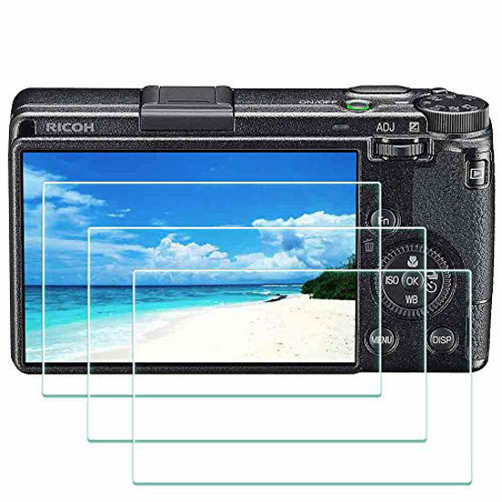 Picture of GR III Screen Protector for Ricoh GR III Digital Camera,ULBTER 0.3mm 9H Hardness Tempered Glass Ricoh GRIII Screen Saver Edge to Edge Protection, Anti-Scrach Anti-Fingerprint Anti-Bubble [3 Pack]