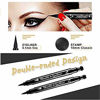 Picture of evpct 4 in 1 Flowers Hearts Moon Stars Shapes Face Stamps Eyeliner Pen Set, Face Tattoo Makeup Stamp Liquid Eyeliner Black Wing Winged Cat Eye Freckle Stamp Eyeliner Pencil Pen Waterproof Long Lasting