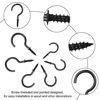 Picture of ASTARON 60 PCS 1 Inch Metal Ceiling Hooks Screw-in Cup Hook for Hanging Mugs Plants, Black