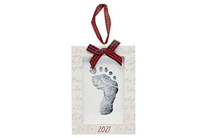 Picture of Kate & Milo Babyprint Keepsake Holiday Ornament, Babys First Christmas Baby Handprint or Footprint Ornament, 2021