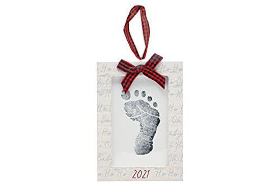 Picture of Kate & Milo Babyprint Keepsake Holiday Ornament, Babys First Christmas Baby Handprint or Footprint Ornament, 2021