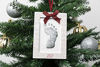 Picture of Kate & Milo Babyprint Keepsake Holiday Ornament, Babys First Christmas Baby Handprint or Footprint Ornament, 2021