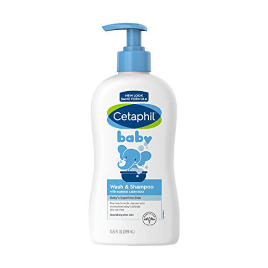 Picture of Cetaphil Baby Wash & Shampoo with Organic Calendula |Tear Free | Paraben, Colorant and Mineral Oil Free | 13.5 Fl. Oz