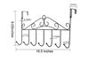 Picture of Eywlwaar Over The Door Hooks 7 Hanger Rack Heavy Decorative Metal Rack for Home Use Hats Coats Key Bag Clothes Scarfs Hooks