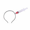 Picture of Rotumaty Scary Costume Accessories Bloody Headband (Bloody Knife / Syringe / Scissors) Funny Headwear Through Head Toys for Halloween (Syringe)