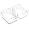 Picture of BINO | Plastic Storage Bins, X-Small - 2 Pack | The SOHO Collection | Multi-Use Organizer Bins | Built-in Handles | BPA-Free | Pantry Organization | Home Organization | Fridge Organizer | Freezer Org