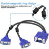 Picture of Saisn Dual VGA Splitter Monitor Cable 1 Male to 2 Female Adapter Converter VGA Video Y Cable Cord for Screen Duplication