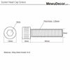 Picture of M8-1.25 x 45mm (10mm to 120mm Available) Socket Head Cap Screws, Allen Socket Drive, 12.9 Alloy Steel, Full Thread, Black Oxide, Machine Thread, 10 PCS