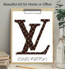 Picture of Louis Vuitton Logo Unframed Wall Art Print - Makes a Great Gift for Fashion Lovers and Designers - Perfect for Bedroom, Living Room, Office - Chic Home Decor - Ready to Frame (8x10) Vintage Photo