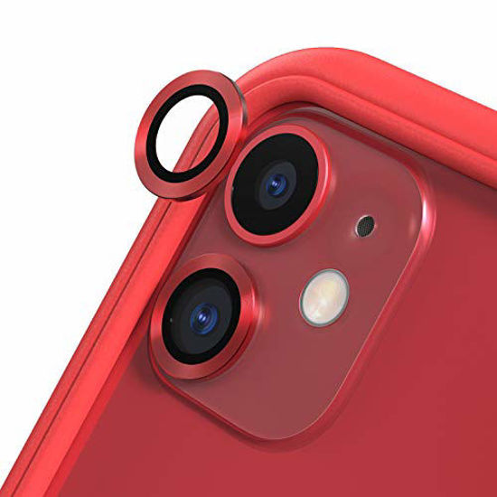 GetUSCart- [2 Pack] RhinoShield Camera Lens Protector compatible with  [iPhone 11] | High Clarity Scratch Proof 9H Tempered Glass and Aluminum  Trim - Red