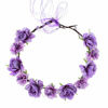 Picture of Love Sweety Women Flower Headband Bridal Floral Crown Wreath Girls BOHO Garland Halo (Purple)