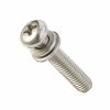 Picture of M6-1.0 x 25MM Phillips Pan Head Machine Screws Bolts Combine with Spring Washer and Plain Washers, 18-8 Stainless Steel(304), Quantity 20