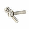 Picture of M6-1.0 x 25MM Phillips Pan Head Machine Screws Bolts Combine with Spring Washer and Plain Washers, 18-8 Stainless Steel(304), Quantity 20