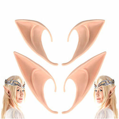 Picture of CEDAR BRIGHT Cosplay Fairy Pixie Elf Ears - Party Dress Up,Costume Masquerade Accessories for Halloween Christmas(2 Pairs)