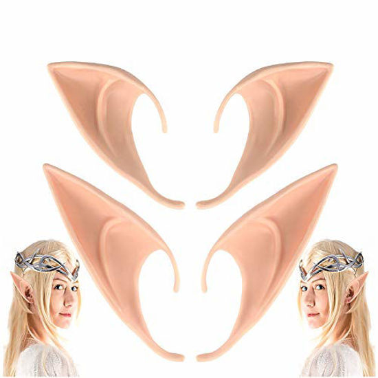 Picture of CEDAR BRIGHT Cosplay Fairy Pixie Elf Ears - Party Dress Up,Costume Masquerade Accessories for Halloween Christmas(2 Pairs)