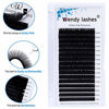 Picture of Eyelash Extensions C Curl 7-15mm Mixed Classic Eyelash Extensions Individual Lashes 0.12mm Thickness Silk Lash Extensions Professional Salon Use by WENDY LASHES(0.12-C,Mixed 7-15mm)