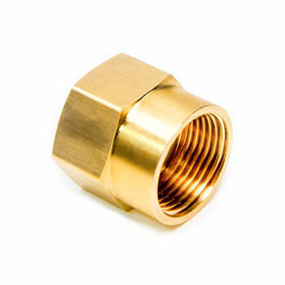 Picture of Joywayus 1/2" G Thread Female × 3/4" NPT Thread Female Brass Pipe Fitting Adapter