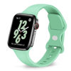 Picture of STG Sport Watch Band Compatible with Apple Watch Band 38mm 40mm 41mm 42mm 44mm 45mm, Soft Silicone Replacement Sport Strap Compatible for iWatch SE Series 7/6/5/4/3/2/1 (42/44/45mm, Green Glow)