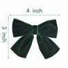 Picture of DEEKA 2 PCS 4" Hand-made Velvet Hair Bows Alligator Clips Hair Accessories for Little Teen Toddler Girls Kids Set of 2 -Green