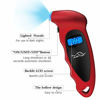 Picture of JUSTTOP Digital Tire Pressure Gauge, 150PSI 4 Setting for Cars, Trucks and Bicycles, Backlit LCD and Anti-Skid Grip for Easy and Accurate Reading(Red)