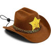 Picture of Blue Panda Mini Cowboy Hat, Pet Costume Accessory, Adjustable Sizing (7.5 x 6 x 3.5 in, Brown)